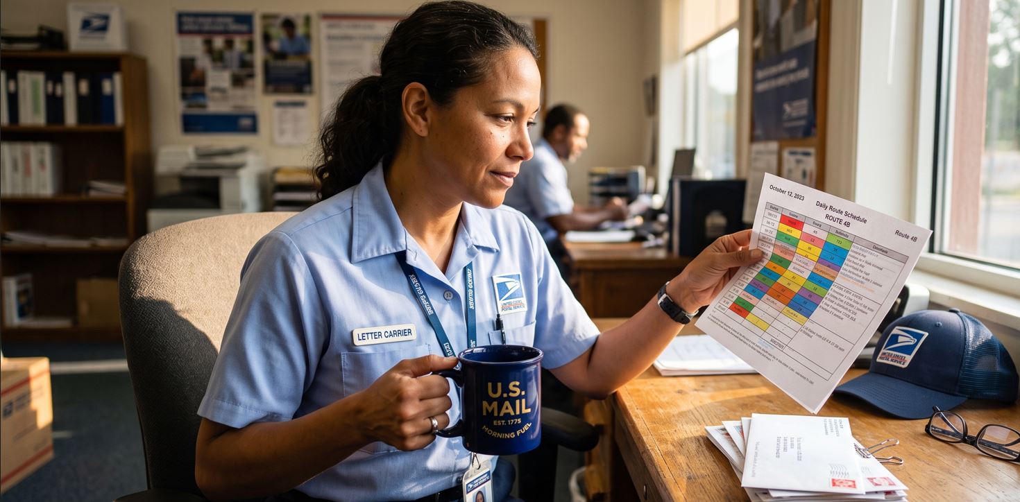 USPS Color Coded Calendar 2026 Free Printable Interactive Dashboard